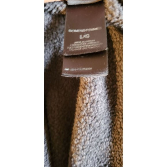 North Face Grey Women's Zip Button Up Long Sleeve Zip Pockets Fleece Size Large - Picture 5 of 5